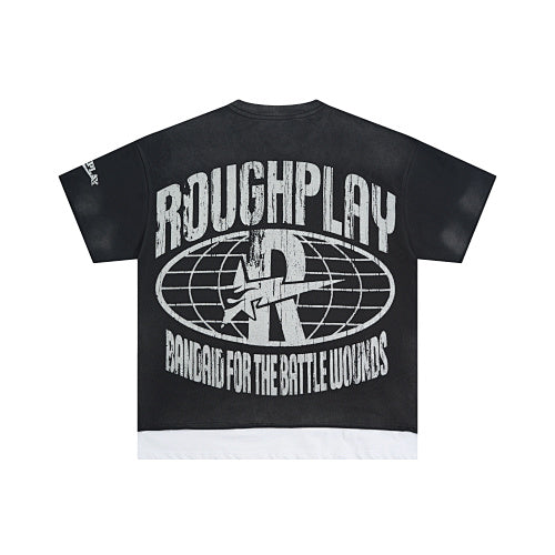 Roughplay Floral Skull Graphic Short‑Sleeve T‑Shirt