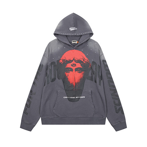 Roughplay Red Skull Graphic Hoodie