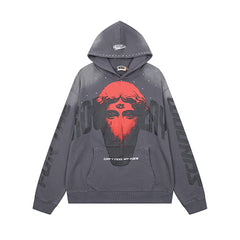Roughplay Red Skull Graphic Hoodie