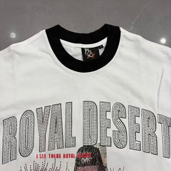 ROYAL DESERT Contrast‑Sleeve Portrait T‑Shirt