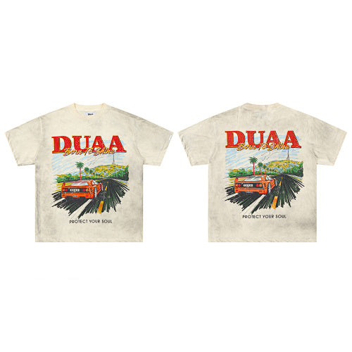 DUAA Scenery‑Graphic Off‑White Short‑Sleeve T‑Shirt