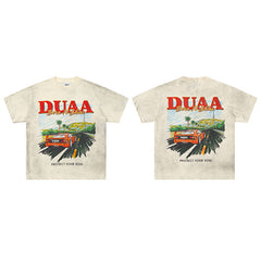 DUAA Scenery‑Graphic Off‑White Short‑Sleeve T‑Shirt
