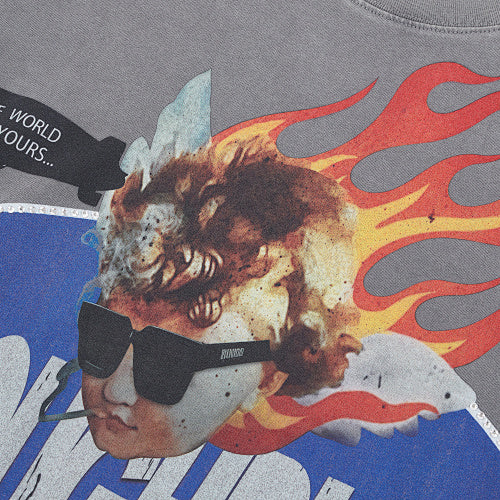 Roughplay Flame Graphic Raglan Long‑Sleeve Tee