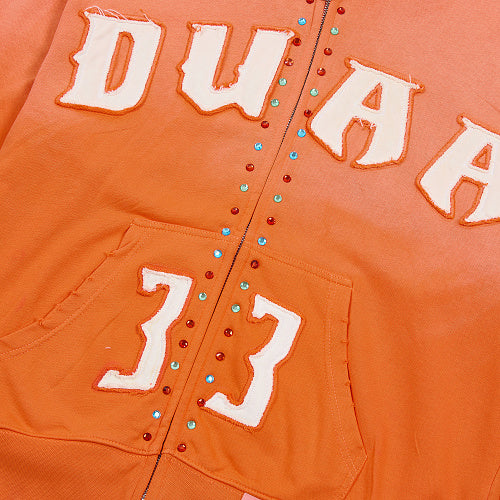 DUAA 33 Logo Zip‑Up Hoodie‑2 Colors