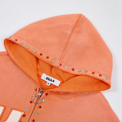 DUAA 33 Logo Zip‑Up Hoodie‑2 Colors