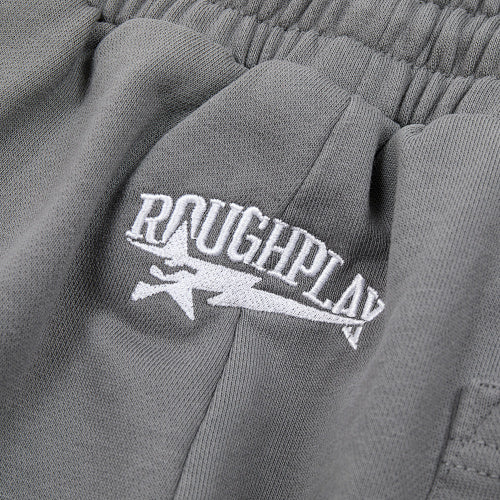 Roughplay Orange Side‑Stripe Wide‑Leg Sweatpants