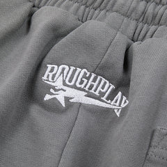 Roughplay Orange Side‑Stripe Wide‑Leg Sweatpants