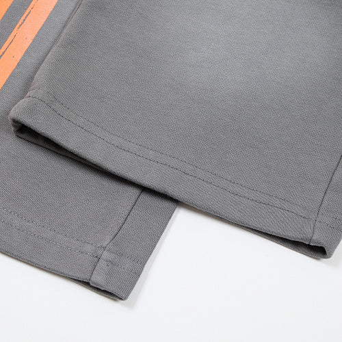 Roughplay Orange Side‑Stripe Wide‑Leg Sweatpants