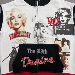Vareallday Marilyn‑Graphic Two‑Tone Hoodie