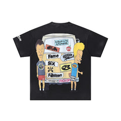 Roughplay Cartoon Graphic Short Sleeve T‑Shirt