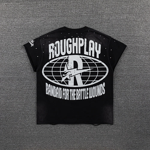 Roughplay Monster Eye Graphic Double‑Sided Print Short Sleeve T‑Shirt