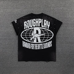 Roughplay Monster Eye Graphic Double‑Sided Print Short Sleeve T‑Shirt