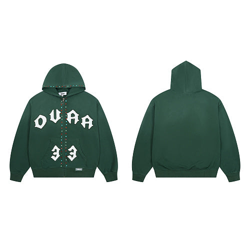 DUAA 33 Logo Zip‑Up Hoodie‑2 Colors