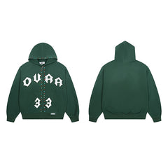 DUAA 33 Logo Zip‑Up Hoodie‑2 Colors