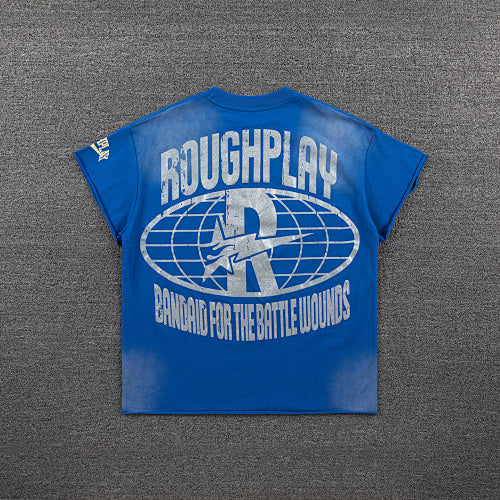 Roughplay Vintage Bee Graphic Double‑Sided Print Short Sleeve T‑Shirt