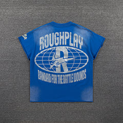 Roughplay Vintage Bee Graphic Double‑Sided Print Short Sleeve T‑Shirt