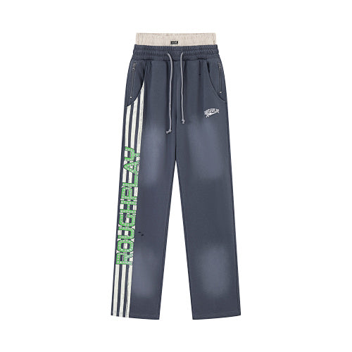 Roughplay Side‑Striped Wide‑Leg Sweatpants