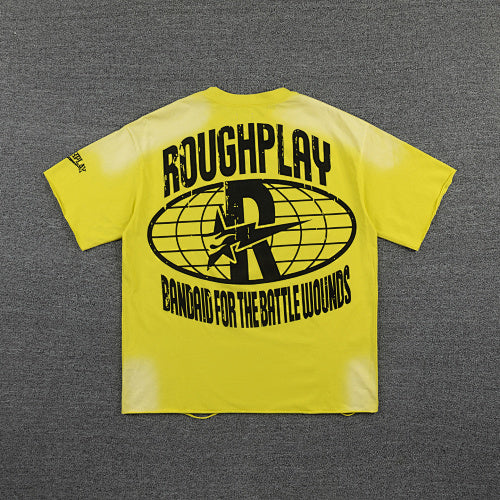 Roughplay Vintage Jungle Graphic Double‑Sided Print Short Sleeve T‑Shirt