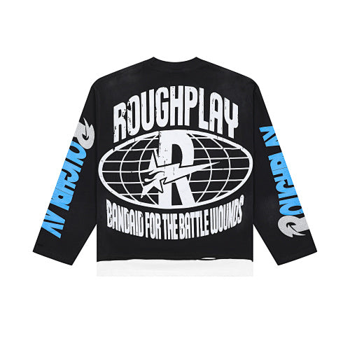 Roughplay Skeleton Graphic Raglan Long Sleeve T‑Shirt