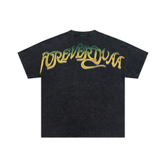 DUAA 1993 Vintage Wheel Graphic Black Short‑Sleeve T‑Shirt