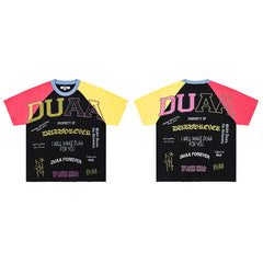 DUAA Color‑Block Raglan Short‑Sleeve T‑Shirt