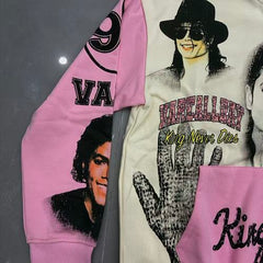 Vareallday Portrait‑Graphic Two‑Tone Hoodie
