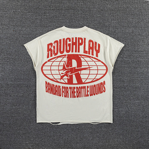 Roughplay Vintage City Graphic Double‑Sided Print Short Sleeve T‑Shirt