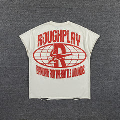 Roughplay Vintage City Graphic Double‑Sided Print Short Sleeve T‑Shirt
