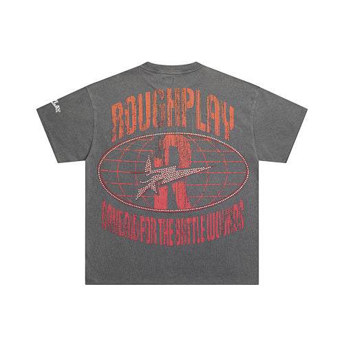 Roughplay Retro Hip‑Hop Lady Graphic Short Sleeve T‑Shirt