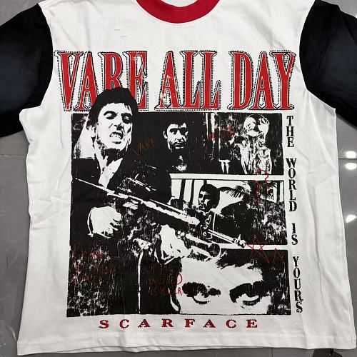 Vareallday Scarface‑Graphic Ringer T‑Shirt
