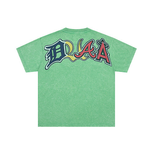 DUAA Green Baseball Graphic Short‑Sleeve T‑Shirt