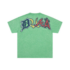 DUAA Green Baseball Graphic Short‑Sleeve T‑Shirt