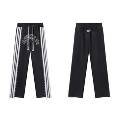 Roughplay Side‑Stripe Flare Sweatpants