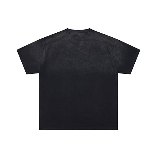 DUAA Vintage‑Car Graphic Black Short‑Sleeve T‑Shirt
