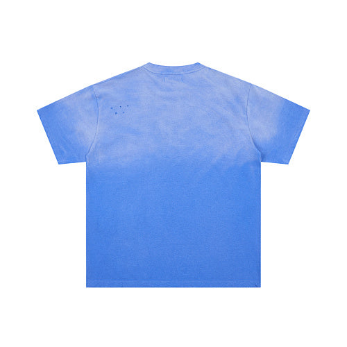 DUAA Portrait‑Graphic Blue Short‑Sleeve T‑Shirt