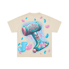 Jellybean Clown Hammer Double‑Sided Graphic T‑Shirt