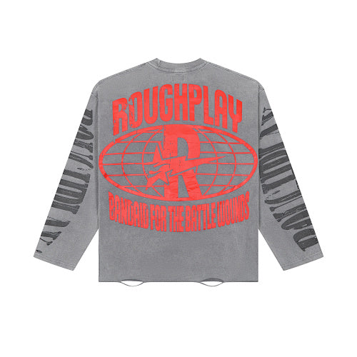 Roughplay Red Graphic Long‑Sleeve T‑Shirt