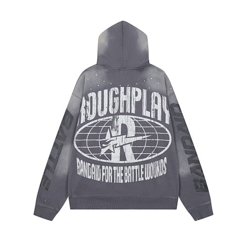 Roughplay Red Skull Graphic Hoodie