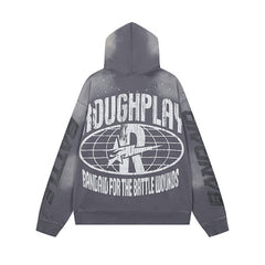 Roughplay Red Skull Graphic Hoodie