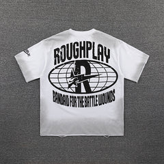 Roughplay I Love Rough Heart Graphic Double‑Sided Print Short Sleeve T‑Shirt