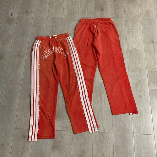 Roughplay Side‑Stripe Flare Sweatpants