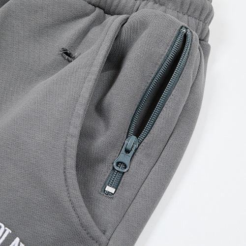 Roughplay Orange Side‑Stripe Wide‑Leg Sweatpants