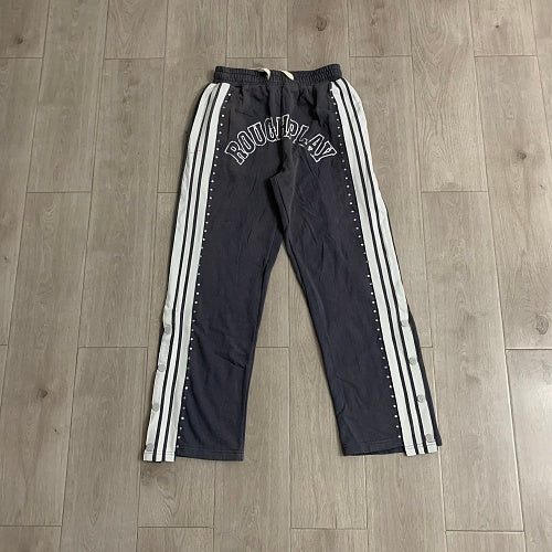 Roughplay Side‑Stripe Flare Sweatpants