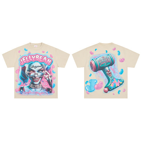 Jellybean Clown Hammer Double‑Sided Graphic T‑Shirt