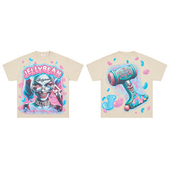Jellybean Clown Hammer Double‑Sided Graphic T‑Shirt
