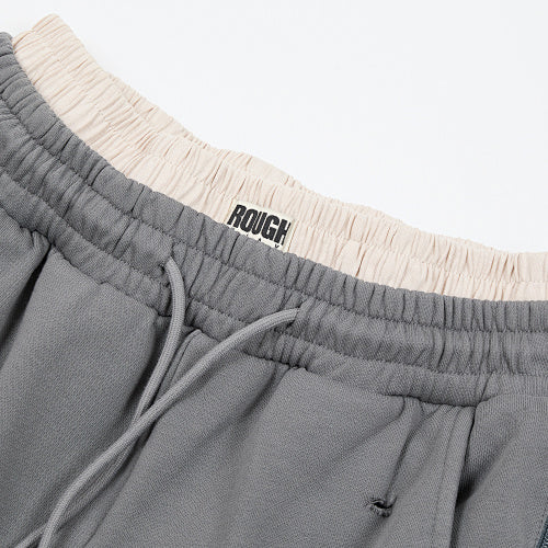 Roughplay Orange Side‑Stripe Wide‑Leg Sweatpants