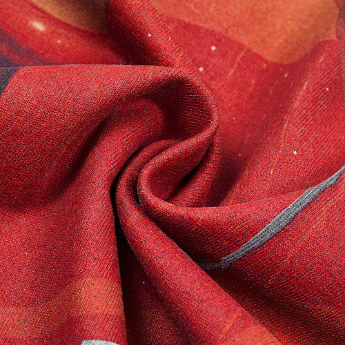 Roughplay Red Graphic Long‑Sleeve T‑Shirt