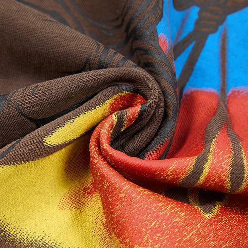 DUAA Tie‑Dye Graphic Brown T‑Shirt