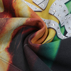 Roughplay Green Skull Graphic Hoodie
