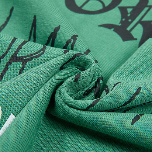 DUAA Green‑Blue Raglan Short‑Sleeve T‑Shirt